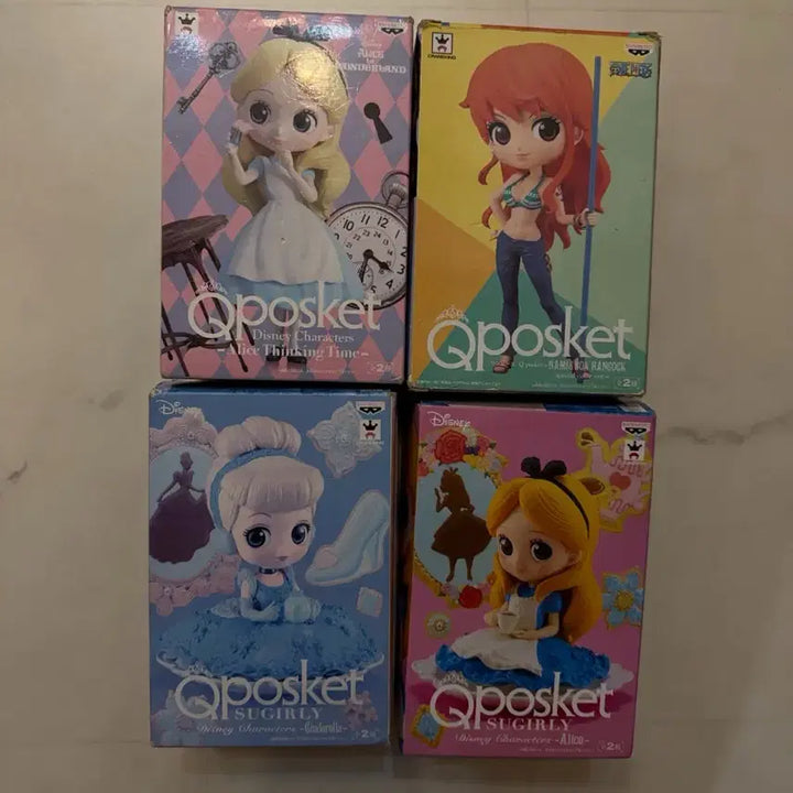 [BUNJANG] Q posket Disney &amp; One Piece Figures (Set of 4) / Qposket 큐포스켓 디즈니 원피스 피규어 4종