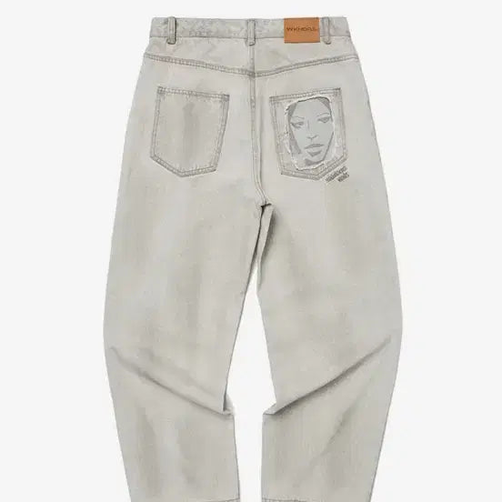 [BUNJANG] Wekanders Face Denim Pants (S.Grey) / 위캔더스 FACE DENIM PANTS (S.GREY)