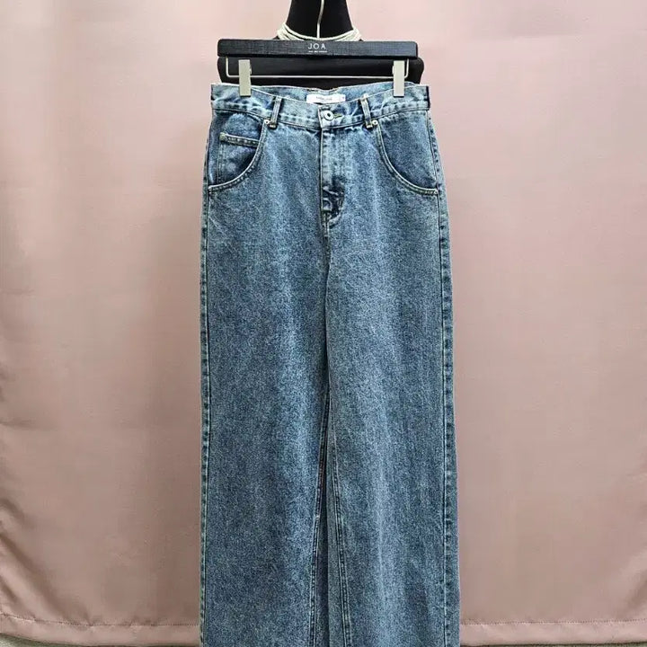 [BUNJANG] Nippons Semi-High Waist Buckle Pintuck Wide Denim Pants / 니쁜스 세미하이웨스트 비죠핀턱 와이드 데님팬츠 청바지