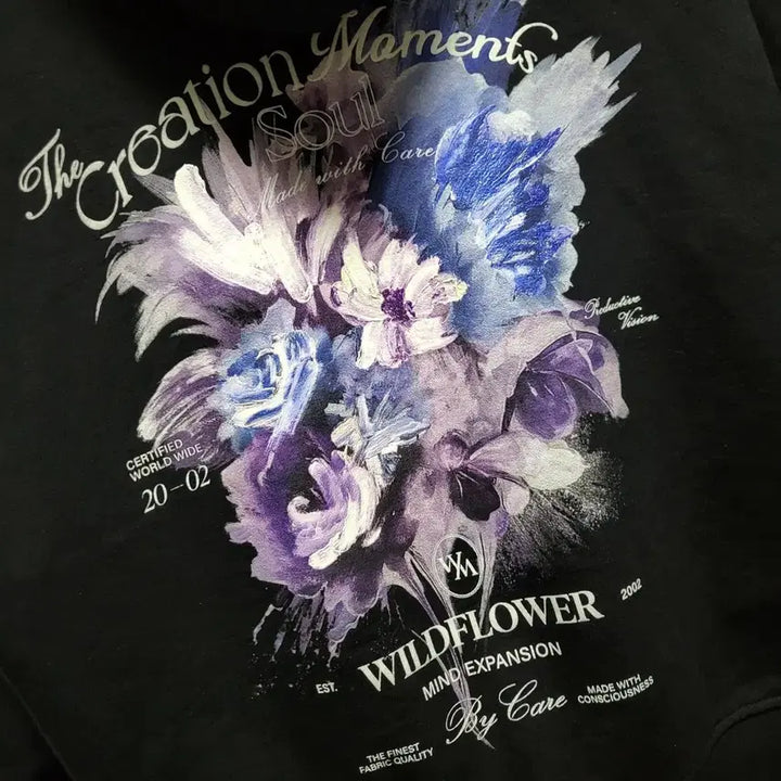 [BUNJANG] Wooyoungmi Flower Dyeing Back Logo Hoodie / [신형/새상품급] 48 / 25SS 우영미 플라워 다잉 백로고 후드티