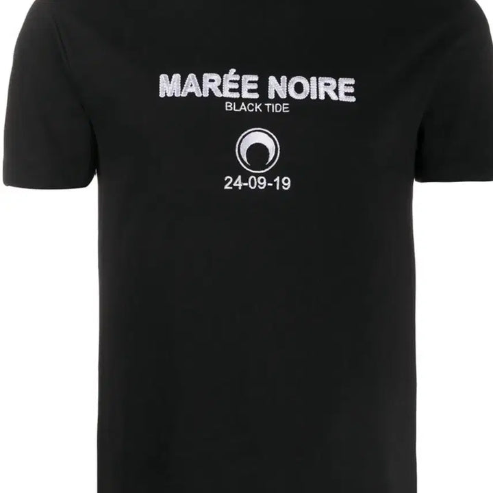 [BUNJANG] Marine Serre Black Short Sleeve T-Shirt / 마린세르 제니 반팔 티셔츠 블랙