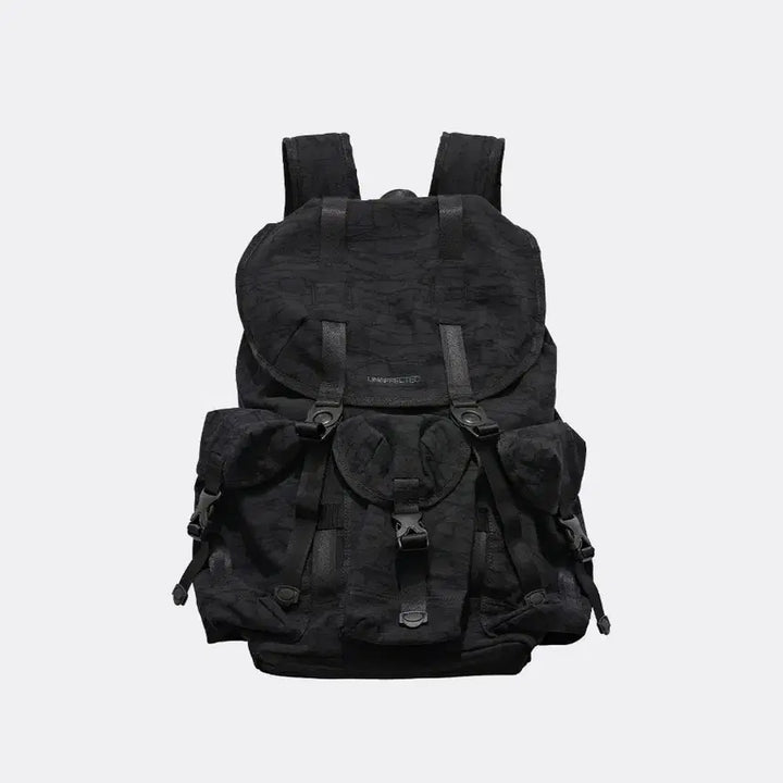 [BUNJANG] Unaffected Multi Pocket Backpack Black / [OS] 언어펙티드 멀티포켓 백팩 블랙 럭색