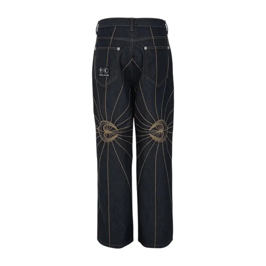 [BUNJANG] THUG CLUB Chain Stitch Denim Pants Size 2 / 떠그클럽 체인 스티치 데님 팬츠 팔아요 2