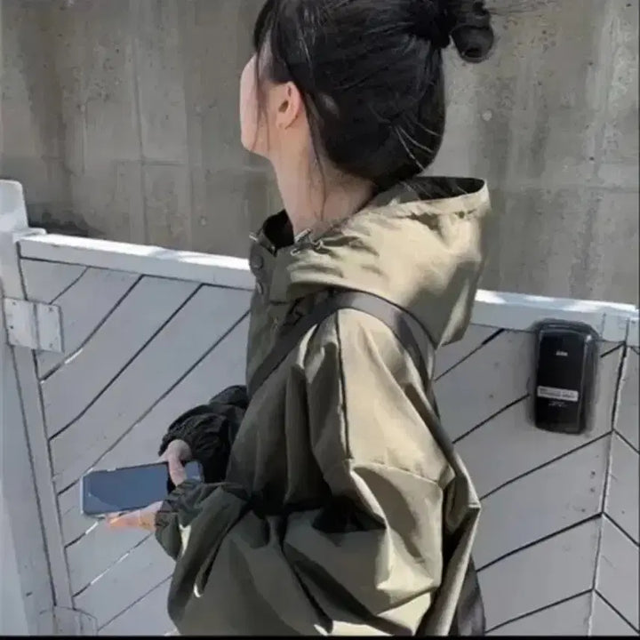 [BUNJANG] Anynmore Abley Windbreaker Black / 애니원모어 에이블리 바람막이 블랙