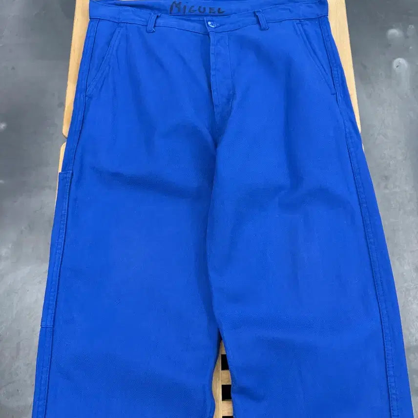 [BUNJANG] Vintage Washed Blue French Work Pants / OLD VINTAGE WASHED BLUE FRENCH 프렌치워크팬츠