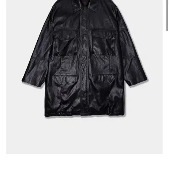 [BUNJANG] Anytime Roric PRT Pansy Leather Black Leather Jacket M / 애니타임로릭 PRT 팬지 레더 블랙 가죽 자켓 M