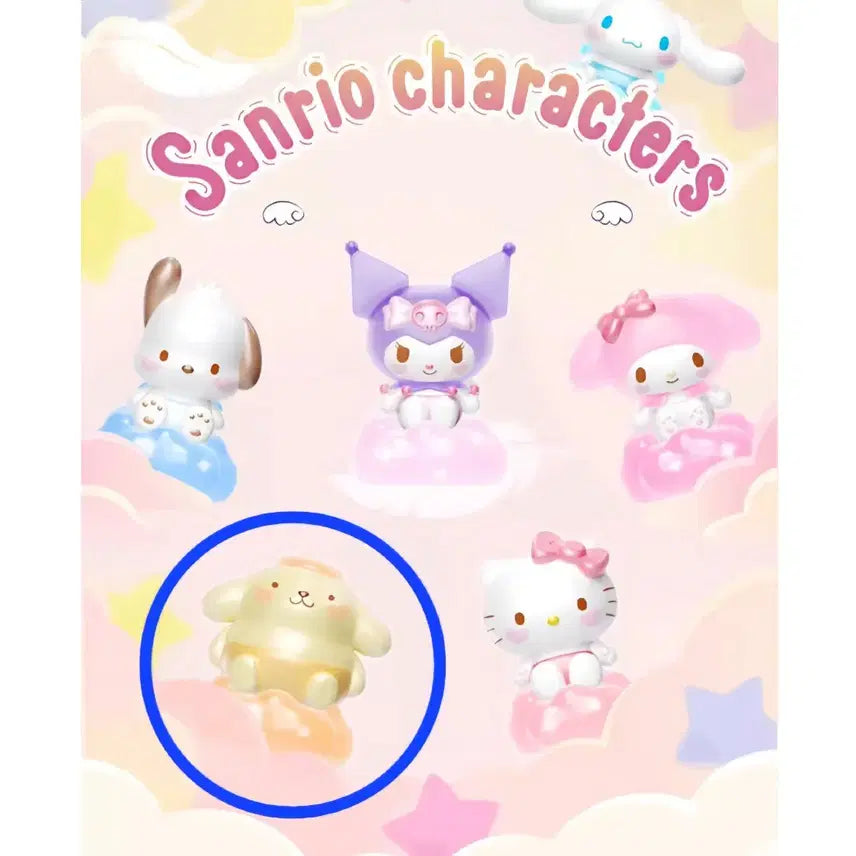 [BUNJANG] Sanrio Baby Angel Series Glitter Pompompurin Light-Up Figure / 산리오 베이비엔젤 시리즈 반짝이 폼폼푸린