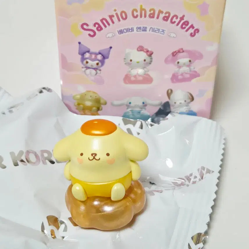 [BUNJANG] Sanrio Baby Angel Series Glitter Pompompurin Light-Up Figure / 산리오 베이비엔젤 시리즈 반짝이 폼폼푸린