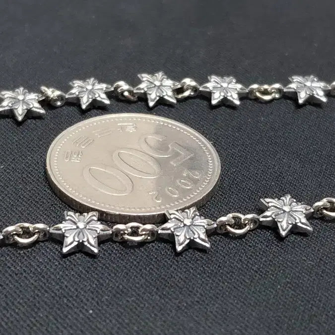 [BUNJANG] 925 Sterling Silver Bracelet 12g with Star Charm / 법정순은 925명품 팔찌 12g