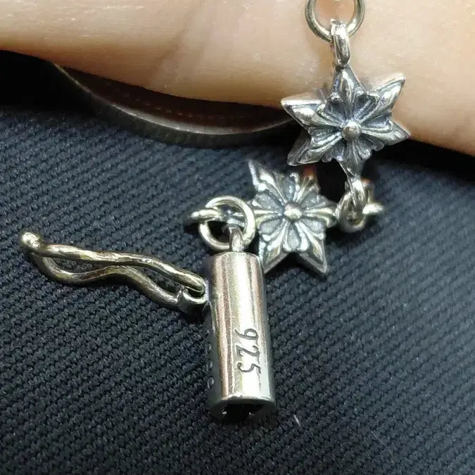 [BUNJANG] 925 Sterling Silver Bracelet 12g with Star Charm / 법정순은 925명품 팔찌 12g