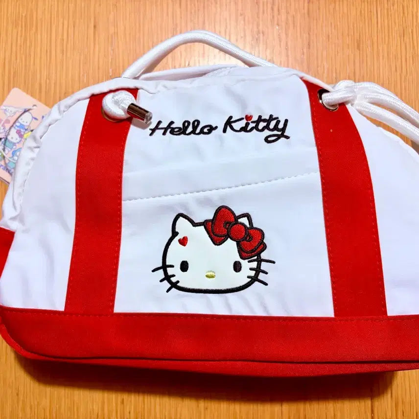 [BUNJANG] Hello Kitty White/Red Mini Boston Bag / 헬로키티 화이트/레드 미니 보스턴백