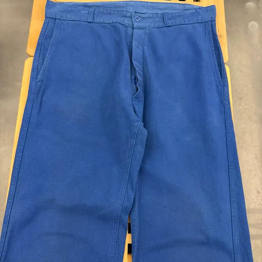 [BUNJANG] French Work Pants Cotton Twill Vintage Washed Blue / OLD MODEL WASHED FRENCH 올드모델 프렌치워크팬츠
