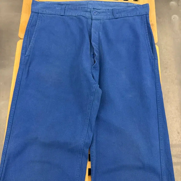 [BUNJANG] French Work Pants Cotton Twill Vintage Washed Blue / OLD MODEL WASHED FRENCH 올드모델 프렌치워크팬츠
