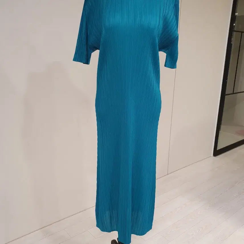 [BUNJANG] Pleated Long Dress Emerald / 플리츠 롱 원피스 에메랄드