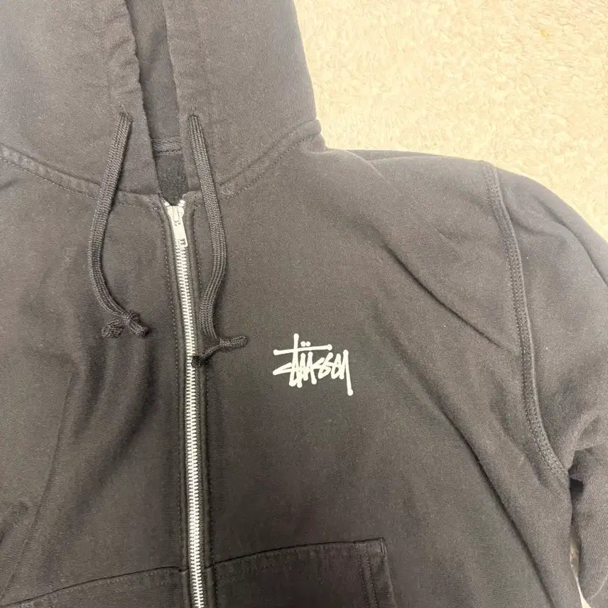 [BUNJANG] Stussy Hooded Zip-Up Sweatshirt - Size M / 스투시 후드집업 M