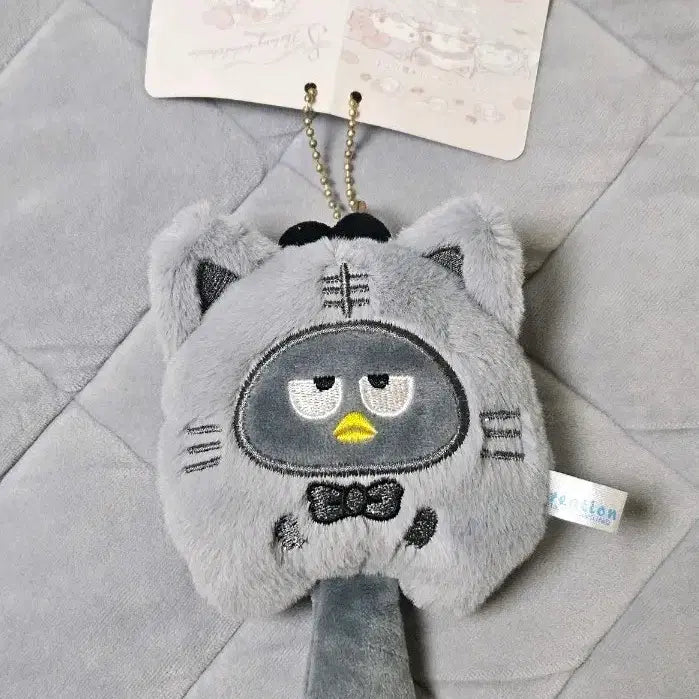 [BUNJANG] Sanrio Badtz-Maru Cat Tail Plush Keychain (New) / (새상품) 산리오 배드바츠마루 고양이꼬리 인형 키링