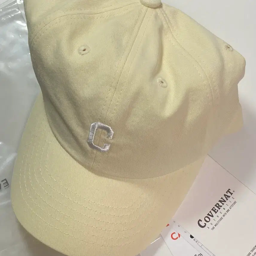 [BUNJANG] Covernat Small C Logo B.B. Cap - Yellow / [새상품] 커버낫 스몰 C 로고 B.B 캡 - 옐로우