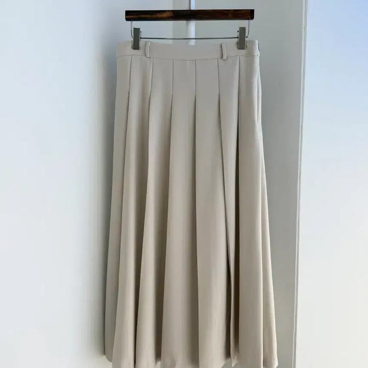 [BUNJANG] Cream Light Beige Pleated Skirt - B Grade / 교신안함)크림연베 플리츠 스커트-b급
