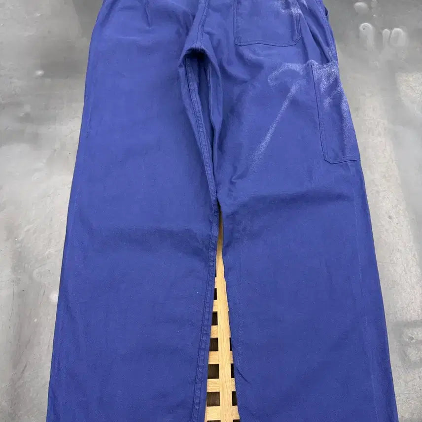 [BUNJANG] Vintage French Work Pants Navy Cotton Twill / OLD VINTAGE WASHED NAVY FRENCH 프렌치워크팬츠
