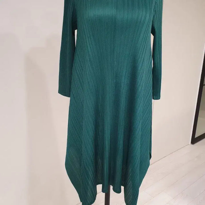 [BUNJANG] Pleated Midi Dress - Green / 플리츠  원피스 그린