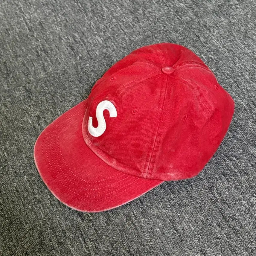 [BUNJANG] Supreme S Logo Ball Cap Red / 슈프림 S로고 볼캡 레드