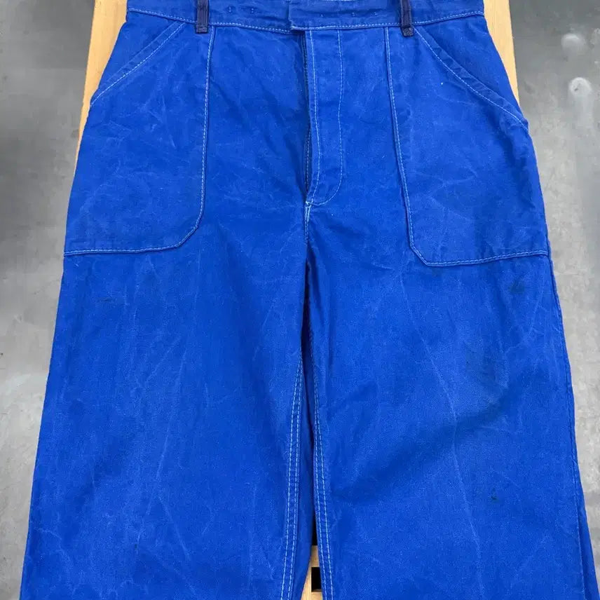 [BUNJANG] French Workwear Fatigue Pants Washed Blue Cotton Twill / OLD MODEL WASHED BLUE FRENCH 프렌치퍼티그팬츠