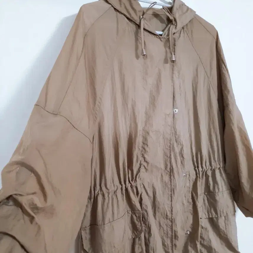 [BUNJANG] NineSix 96 Brown Hooded Long Field Jacket / 후드 롱 야상 점퍼 브라운 나인식스 96 뉴욕