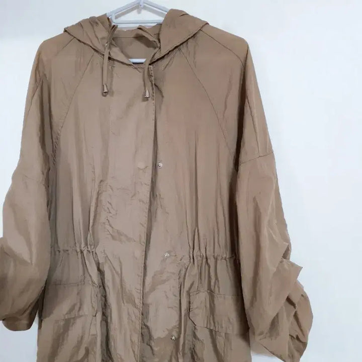 [BUNJANG] NineSix 96 Brown Hooded Long Field Jacket / 후드 롱 야상 점퍼 브라운 나인식스 96 뉴욕
