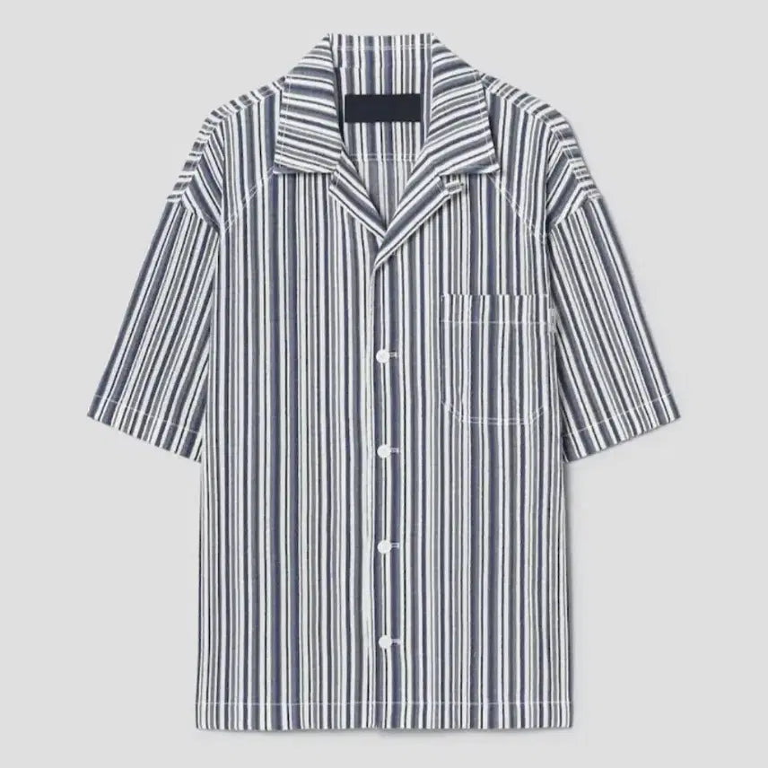 [BUNJANG] Juun.J 26SS Fancy Open Collar Short Sleeve Shirt Size 48 / 준지 26ss 팬시 오픈카라 숏슬리브 셔츠 48