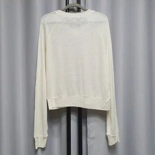 [BUNJANG] Ray Linen V-Neck Long Sleeve Summer Knit / 루즈 브이넥 린넨 긴팔 썸머 니트 여름 ray 레이