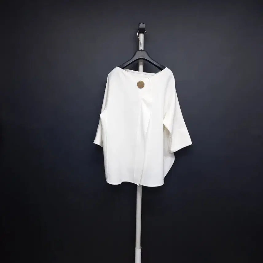 [BUNJANG] MINE Spring Summer Fall Sheer Chiffon 3/4 Sleeve Blouse / 마인 MINE 춘하추 7부 도톰쉬폰 블라우스 F 44-77