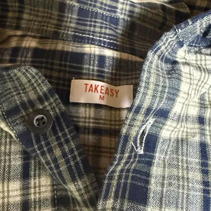 [BUNJANG] Take easy Giant Monster Check Shirt M / 테이크이지 자이언트 몬스터 체크셔츠M