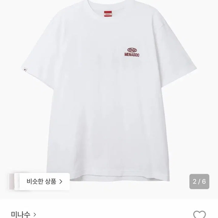 [BUNJANG] MENASOO Logo Short Sleeve T-Shirt White / MENASOO 미나수 반팔
