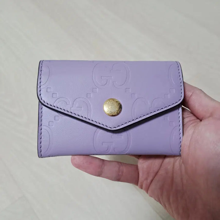 [BUNJANG] Gucci GG Leather Lavender Card Wallet / [100%/정품] 구찌 GG 레더 라일락 카드지갑