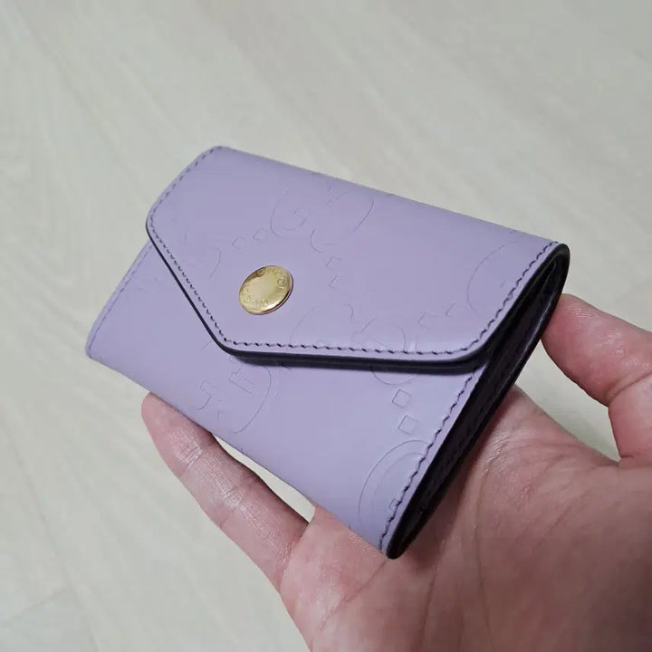 [BUNJANG] Gucci GG Leather Lavender Card Wallet / [100%/정품] 구찌 GG 레더 라일락 카드지갑