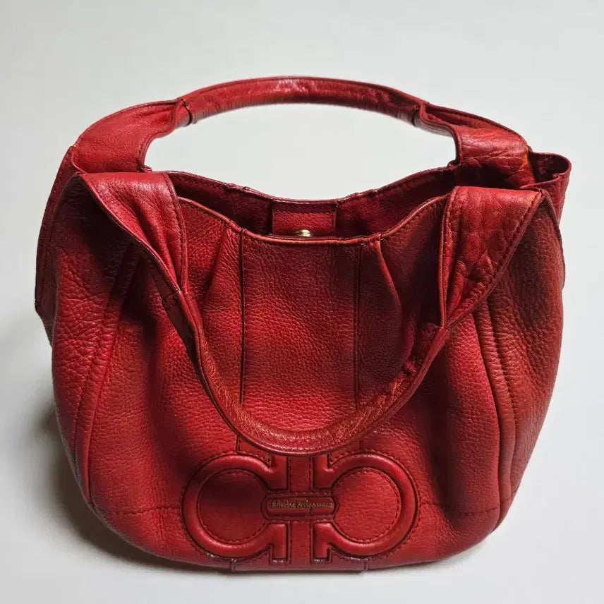 [BUNJANG] Ferragamo Gancini Leather Shoulder Bag / 정품 페레가모 간치니 레더숄더백