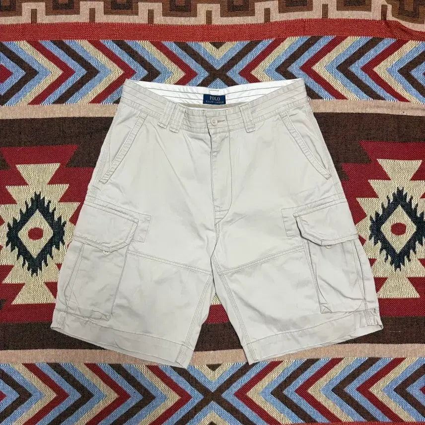 [BUNJANG] Polo Ralph Lauren 32inch Beige Cargo Bermuda Shorts / 32inch) 폴로 랄프로렌 카고 반바지 버뮤다 팬츠 베이지