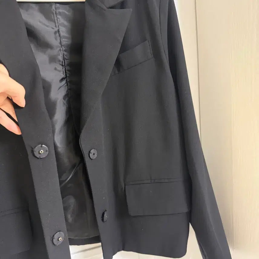 [BUNJANG] Black Blazer Jacket / 블랙 블레이저 자켓 검정 마의