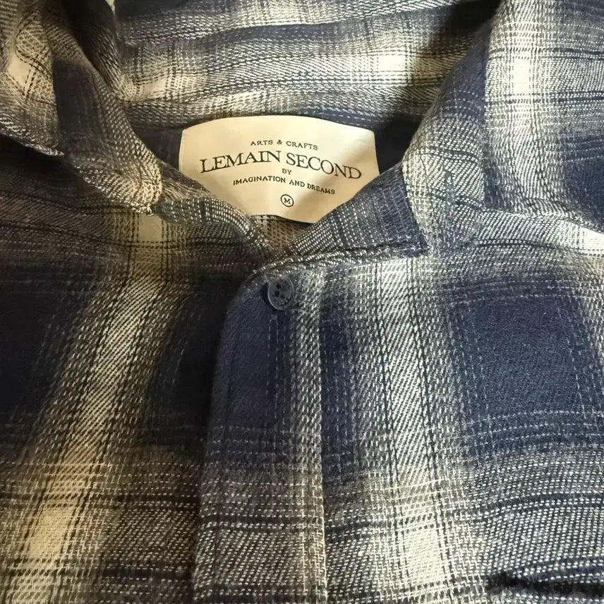 [BUNJANG] Remain Second Oversized Flannel Check Shirt M / 리메인세컨드 오버핏 플란넬 체크셔츠M