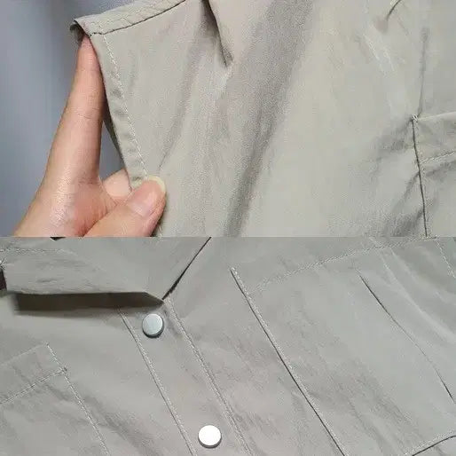 [BUNJANG] String Shirring Pocket Shirt Blouse Jacket / 스트링 카라 셔링 포켓 셔츠 블랏 자켓