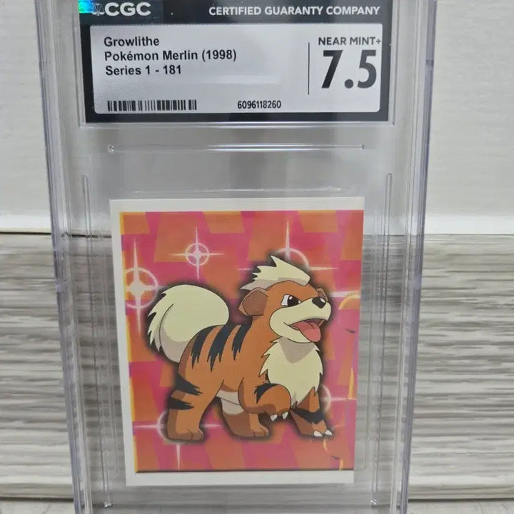 [BUNJANG] 1998 Pokémon Merlin Series 1 Growlithe Graded Card CGC 7.5 / 1998 포켓몬 Merlin Series 1가디 CGC 7.5