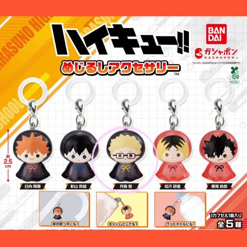 [BUNJANG] Haikyuu!! Tsukishima Kei Raincoat Ver. Gacha Keychain (Sealed) / 미개봉) 하이큐 우비 메지루시 가챠 키링 츠키시마 케이