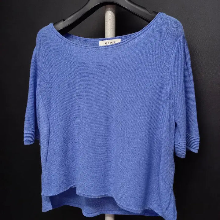 [BUNJANG] Mine Rayon Short Knit Blouse Free Size / 마인 춘하 레이온 숏 니트블라우스 F 33-55