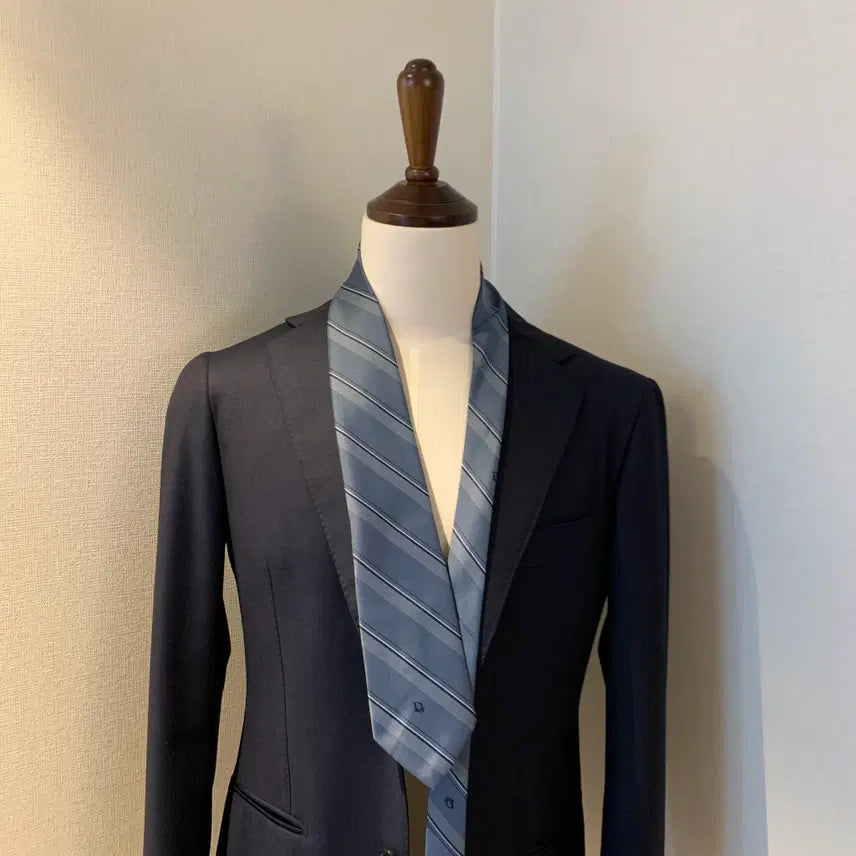 [BUNJANG] Christian Dior Mixed Stripe Silk Blend Necktie / 크리스찬 디올(Dior) 혼방 스트라이프 넥타이 명품 클래식룩 A+등급