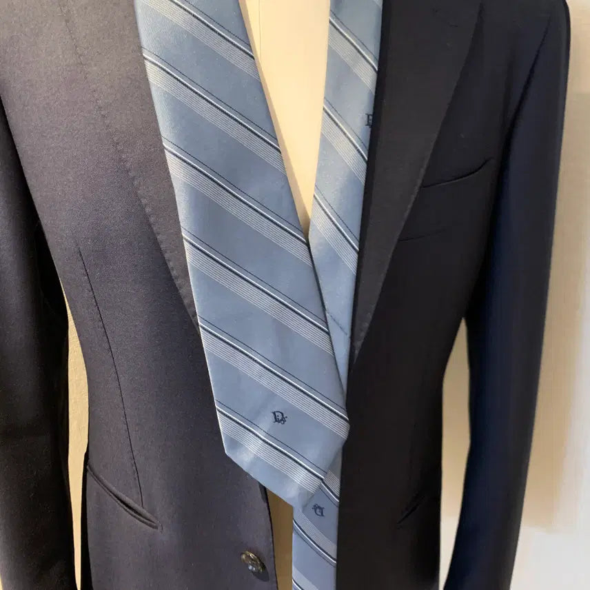 [BUNJANG] Christian Dior Mixed Stripe Silk Blend Necktie / 크리스찬 디올(Dior) 혼방 스트라이프 넥타이 명품 클래식룩 A+등급