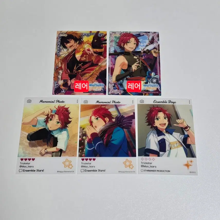 [BUNJANG] Ensemble Stars! Sakuma Rei, Isara Mao Bundle Set Clear Card, Emoca, Rare / 일괄) 앙스타 사쿠마 리츠 이사라 마오 클리어카드 에모카 레어