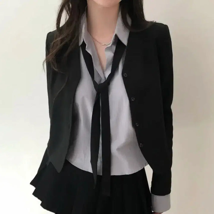 [BUNJANG] Preppy Look School Uniform Set for Graduation Photos / 졸업사진 졸사 교복 프레피룩