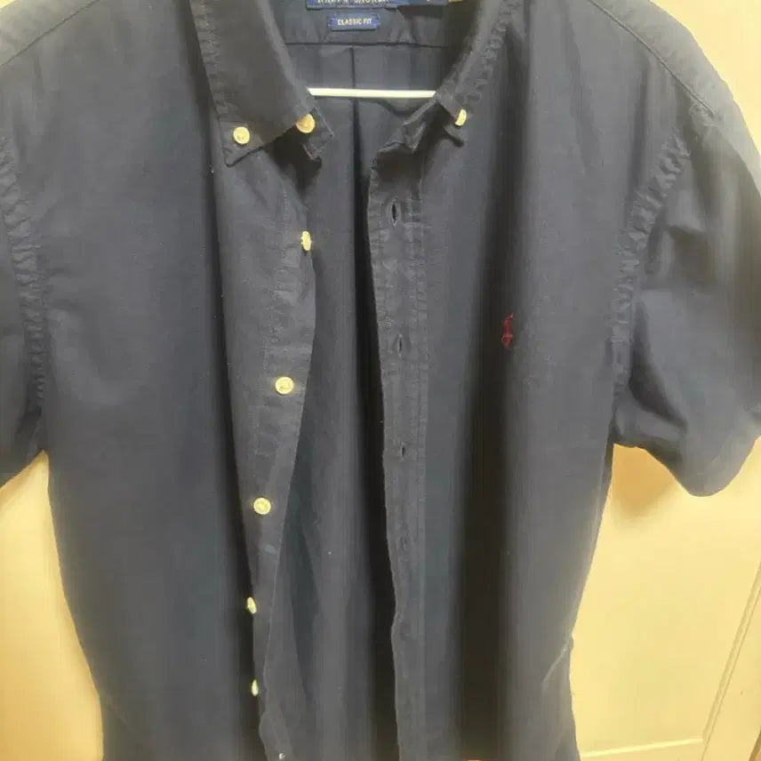 [BUNJANG] Polo Ralph Lauren Linen Short Sleeve Shirt Navy / 폴로랄프로렌 린넨 반팔 네이비셔츠