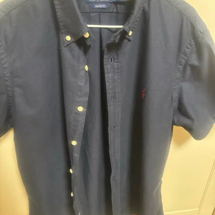 [BUNJANG] Polo Ralph Lauren Linen Short Sleeve Shirt Navy / 폴로랄프로렌 린넨 반팔 네이비셔츠