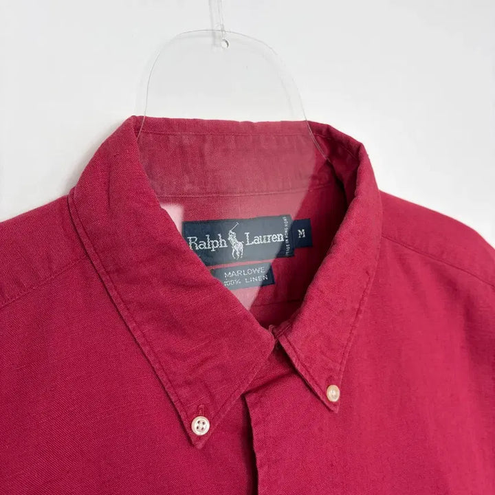 [BUNJANG] Polo Ralph Lauren Marlowe Linen Short Sleeve Shirt / 폴로 랄프로렌 marlowe 린넨 포켓 반팔 셔츠